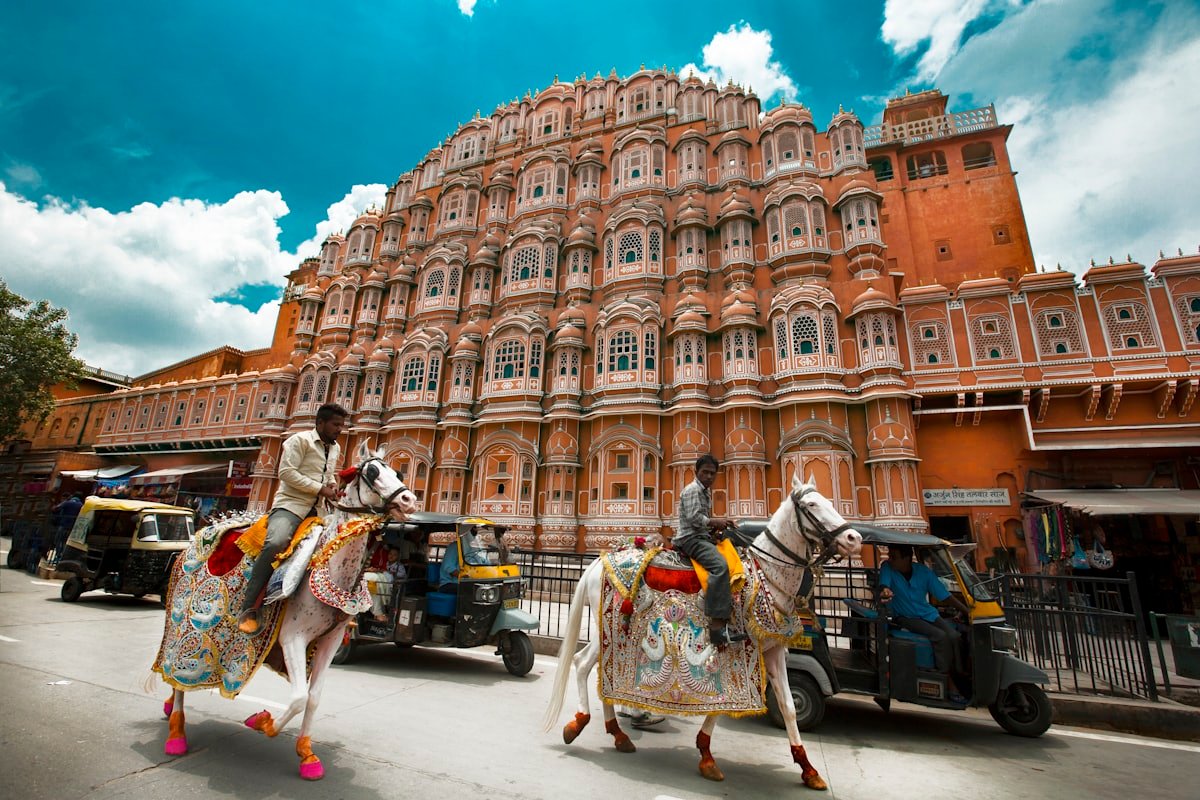 Palace architecture on the Jaipur route